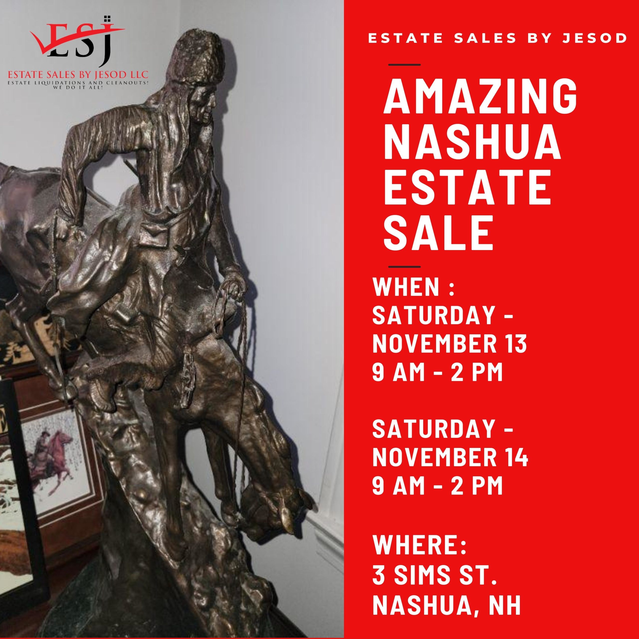 Upcoming Sale in Nashua, NH – November 13 & 14, 2021